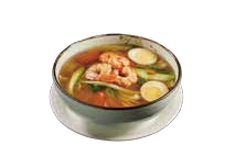 204. Ramen con gamberoni in brodo