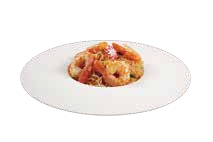 125. Spaghetti di riso con gamberoni