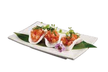 220. Tris di tartare – salmone